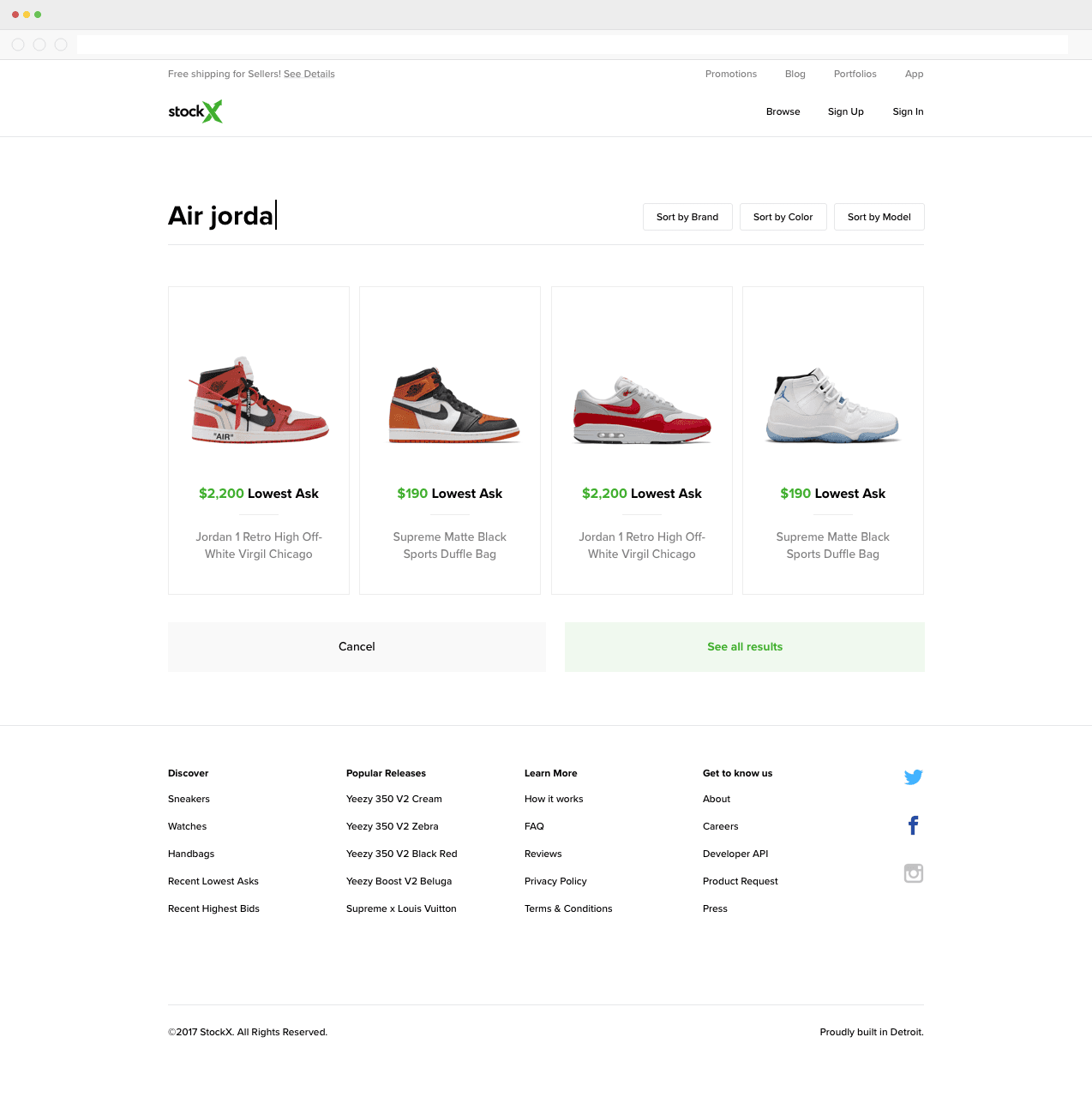 StockX Search