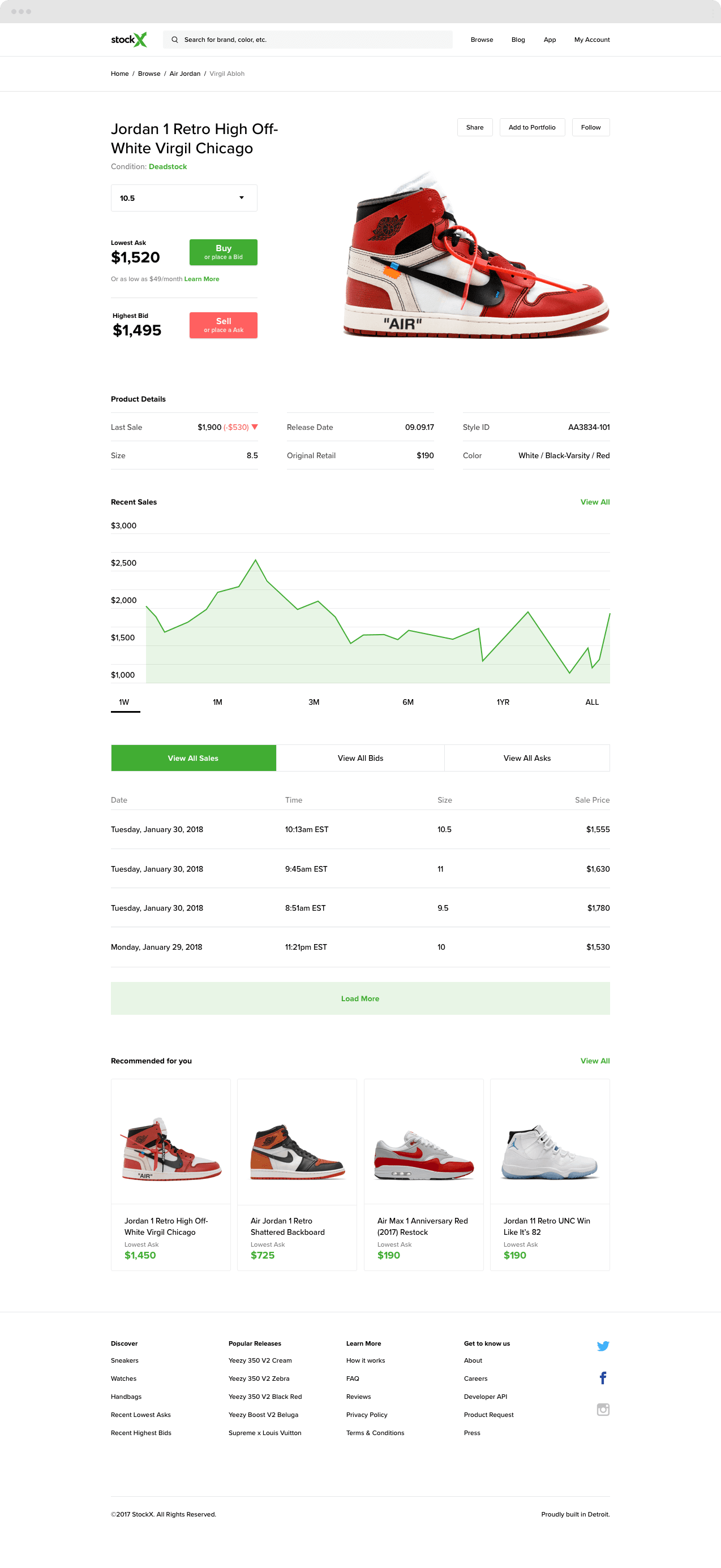 StockX Product Detail