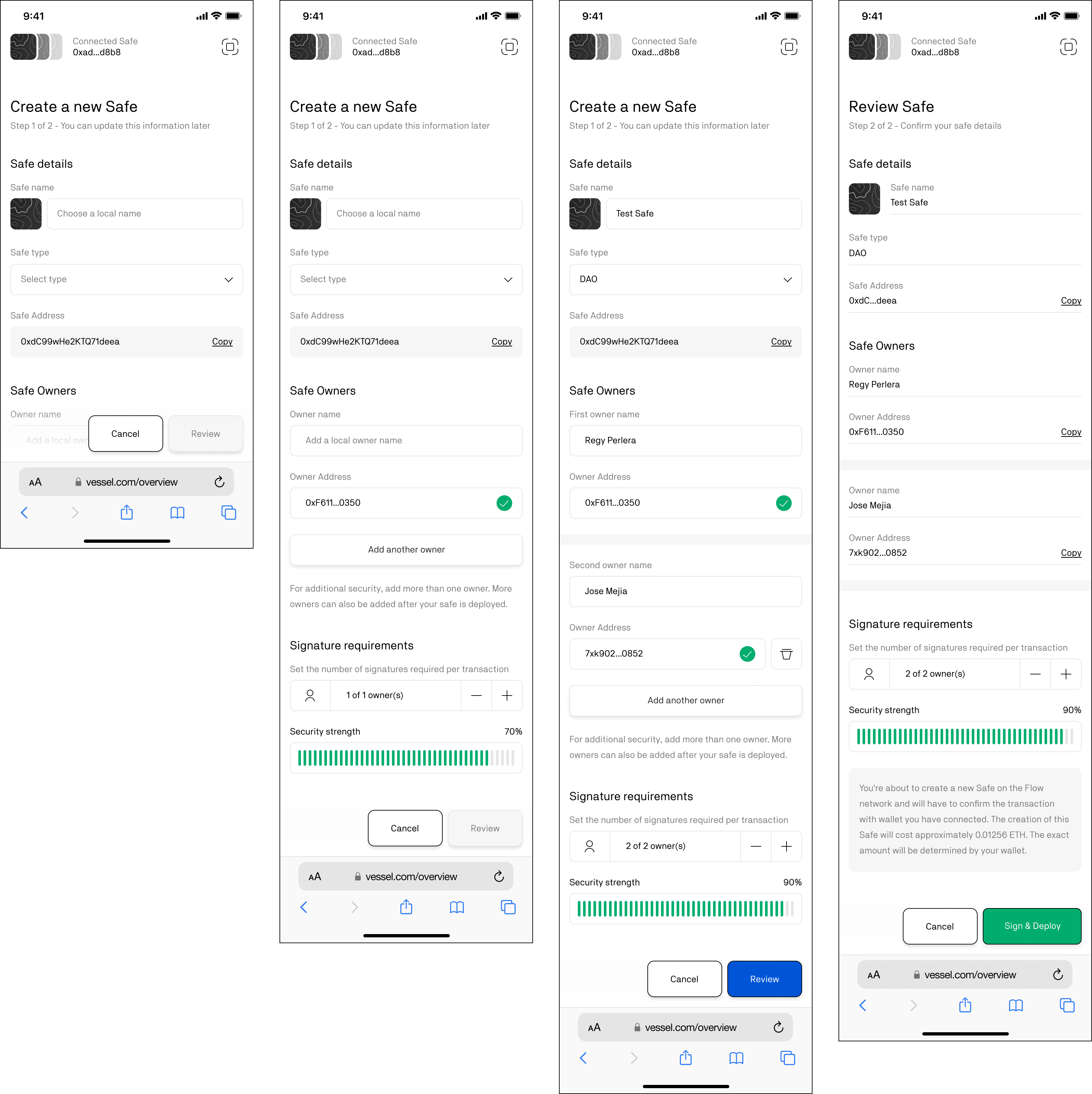 Dapper Labs - Create New Safe